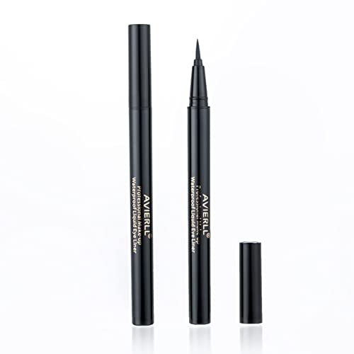 AVIERLL Flüssiger Eyeliner, wasserdicht, 2 Federn, schwarz, lang, langlebig und fleckenabweisend, Easy Liquid Pen 0,03 ml, Schwarz AVIERLL Flüssiger Eyeliner, wasserdicht, 2 Federn, schwarz, lang, langlebig und fleckenabweisend, Easy Liquid Pen 0,03 ml, Schwarz von AVIERLL