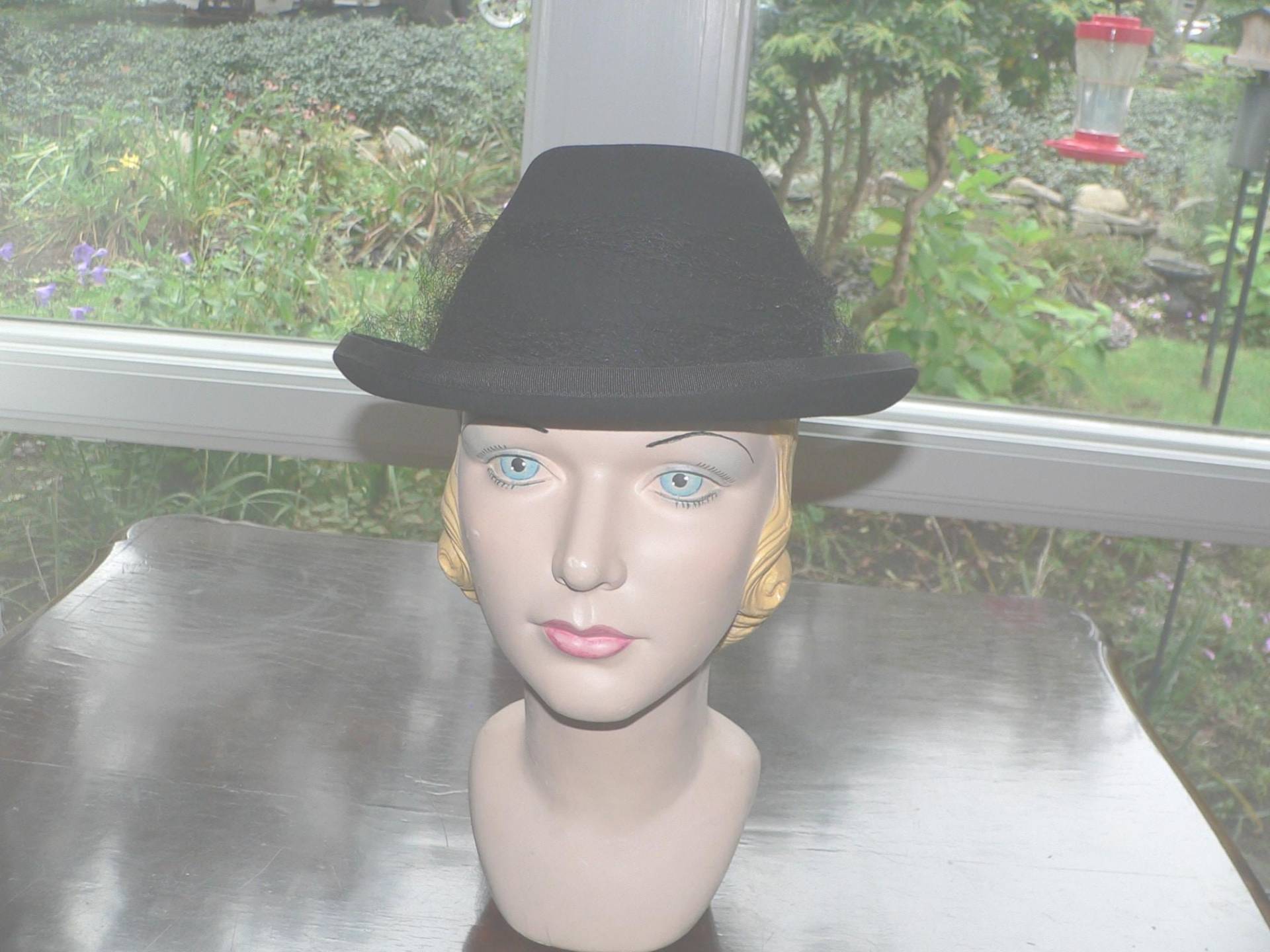 1940Er Jahre Dobb's Ladies Homburg Hut Für Gladding's, Reithut von AVIVB