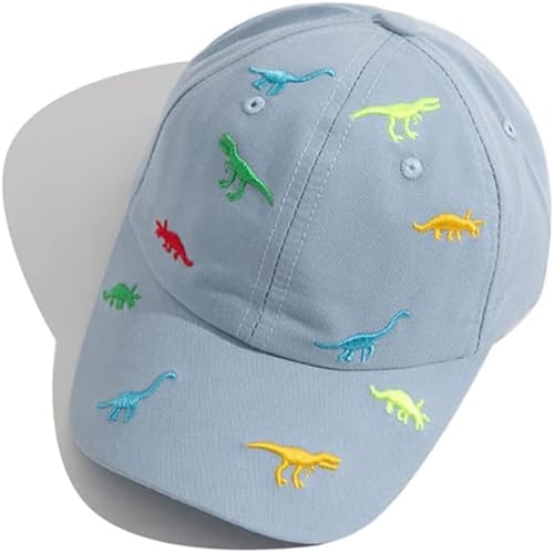2-6 Jahren Sommer Kinder Baseball Cap Dinosaurier Baseballmütze Kappe Snapback Baumwolle Sonnenhut Outdoor Hut Verstellbare Baseballkappe für Junge Mädchen Baby Golf Cap Sport Mütze Anti-UV Sommerhut von AVJERA