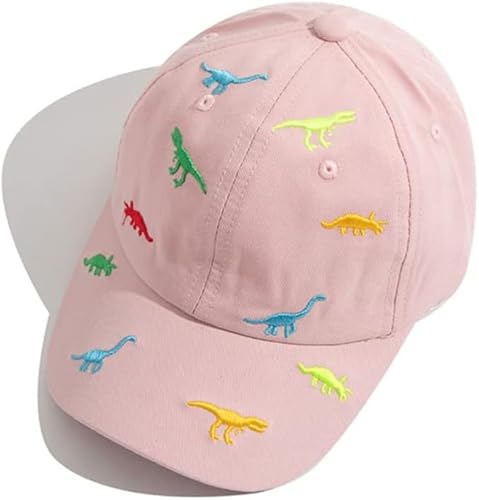 2-6 Jahren Sommer Kinder Baseball Cap Dinosaurier Baseballmütze Kappe Snapback Baumwolle Sonnenhut Outdoor Hut Verstellbare Baseballkappe für Junge Mädchen Baby Golf Cap Sport Mütze Anti-UV Sommerhut von AVJERA