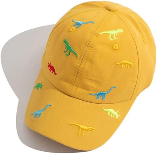 2-6 Jahren Sommer Kinder Baseball Cap Dinosaurier Baseballmütze Kappe Snapback Baumwolle Sonnenhut Outdoor Hut Verstellbare Baseballkappe für Junge Mädchen Baby Golf Cap Sport Mütze Anti-UV Sommerhut von AVJERA