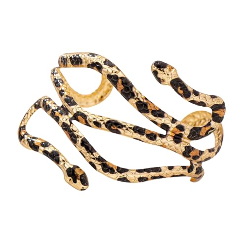 AVKGCZ Aussage Metallmanschette Schlangenarmband Einstellbarer Leopardenmuster Öffnung Bangel Party Körperschmuck Für Trendsetter Trendy Frauenschmuck von AVKGCZ