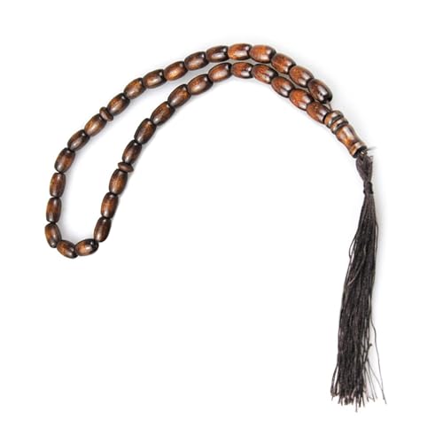 AVKGCZ Elegante Sandelholzs Islamische Gebetsperlen 33 GRAF 8mm Durchmesser Mit Charmeanhänger Für Und Verehrung Täglich Gebrauch von AVKGCZ