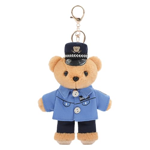 AVKGCZ Neuheit Polices Bear Key Attraktives Polices Thema Bärer Schlüsselbundzubehör Stilvolle Schlüsselringe Bag Ornament Policeman Bär Sammeln von AVKGCZ
