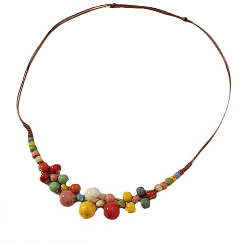 AVKGCZ Perlen Halskette Verstellbare Kette Halskette Handgefertigter Neckschmuck Alltags Kleidung Mode Accessoire Für Tägliche Party Festival Schmuck Schmuck von AVKGCZ