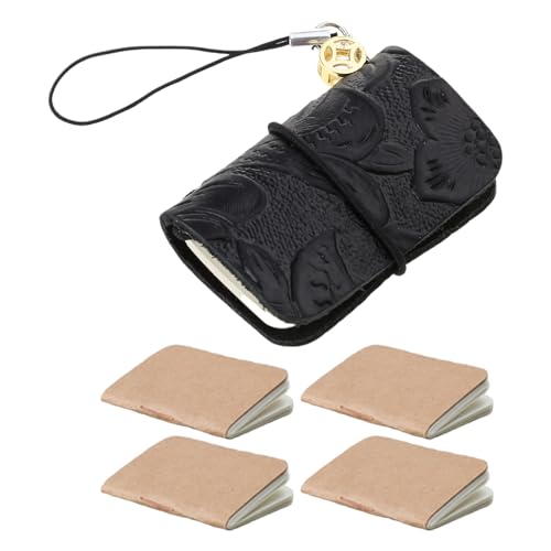 AVKGCZ Praktisches Ledertaschen Notizbuch Vielseitiger Leder Taschenpad Mit Schlüsselring Für Inspiration Und Aufzeichnungen Notizblock von AVKGCZ