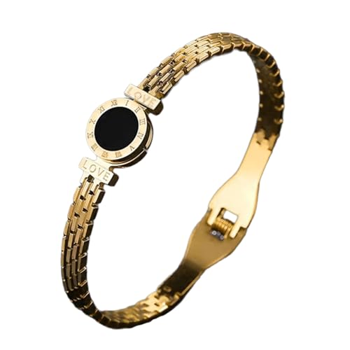 AVKGCZ Stilvoller Römischer Digitaler Armreifen Für Frauen Verstellbare Größe Schnallen Armband Mode Weibliche Schmuckpartys Und Dates Gift Ihr Geschenk von AVKGCZ