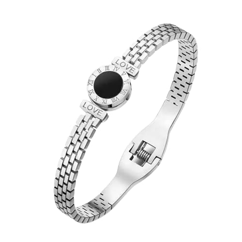 AVKGCZ Stilvoller Römischer Digitaler Armreifen Für Frauen Verstellbare Größe Schnallen Armband Mode Weibliche Schmuckpartys Und Dates Gift Ihr Geschenk von AVKGCZ