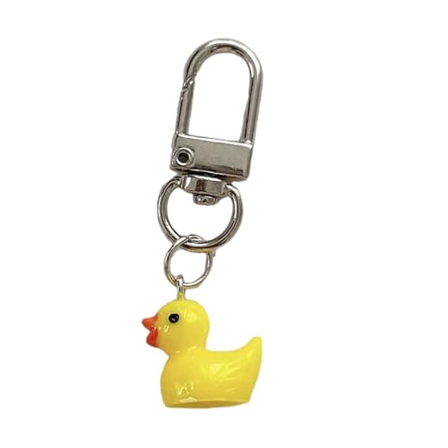 AVKGCZ Trendy Duck Mobile Kette Tragbarer Tierschlüsselkettenharz Anhänger Keyring Mode Taschen Und Brieftaschen Verzierung Schöner Entletzungsschlüsselring von AVKGCZ