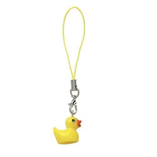 AVKGCZ Trendy Duck Mobile Kette Tragbarer Tierschlüsselkettenharz Anhänger Keyring Mode Taschen Und Brieftaschen Verzierung Schöner Entletzungsschlüsselring von AVKGCZ
