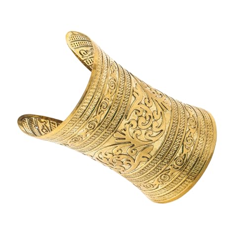 AVKGCZ Vintage Openwork Gravures Muster Armband Dekoration Accessoire Für Frauen Eleganter Metallschmuck In Antiker Goldton Party Verschleiß Armband von AVKGCZ