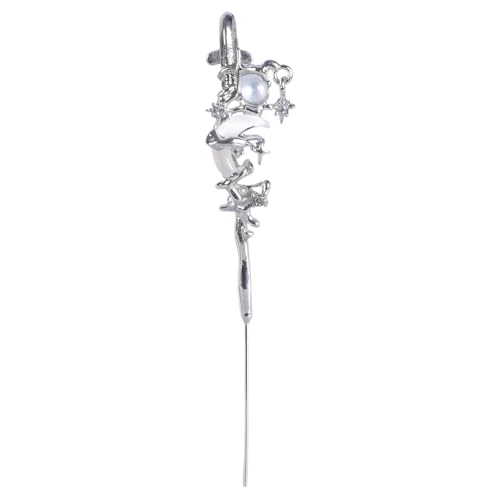 Einzigartige Stern Und Mond Diamantohrringe Stylish Ohrnadel Wrap Crawler Hook Mode Statement Schmuck Date von AVKGCZ