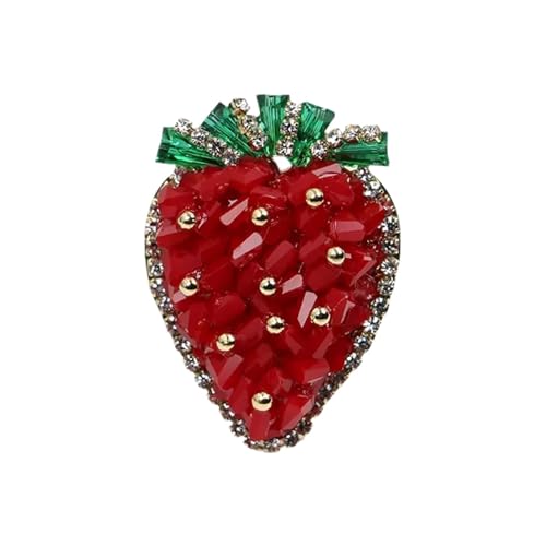 AVLUZ Erdbeer-Brosche, modische Obst-Broschen, Anstecknadel, Persönlichkeit, Kleidung, Hut, Tasche, Zubehör von AVLUZ