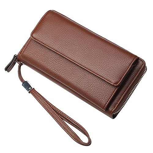 AVLUZ Herren-Geldbörse, Business-Clutch, großes Fassungsvermögen, Münztasche mit Druckknopfverschluss (Color : B) von AVLUZ