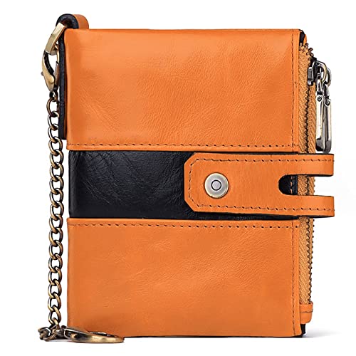 AVLUZ Kurze Geldbörse, Leder-Kreditkartenhalter, Geldscheinklammer, Retro-Geldbörse, Bifold-Geldbörse/Kreditkartenhalter mit 7 Kartenfächern (Color : C) von AVLUZ