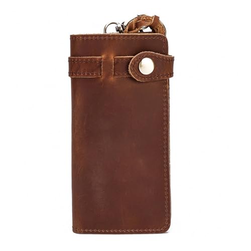 AVLUZ Leder-Geldbörse, Lange Anti-Diebstahl-Clutch for Herren, RFID-blockierender Kreditkartenhalter mit 6 Kartenfächern, Retro-Business-Vermögenstasche (Color : B) von AVLUZ