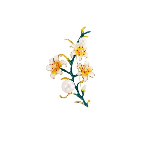 AVLUZ Lilien-Blumen-Brosche, elegante Broschen-Anstecknadel for Schmuck, Kleidung, Dekoration von AVLUZ
