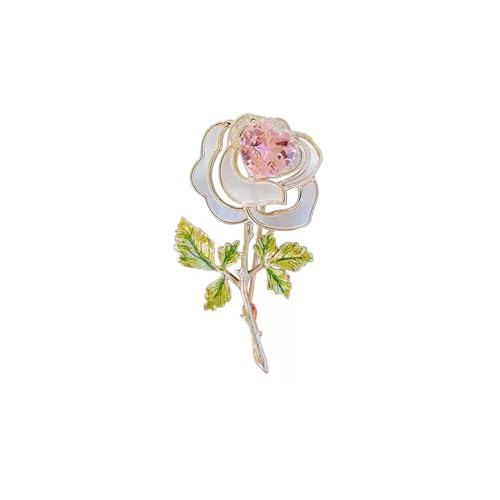 AVLUZ Modische Rosen-Brosche, elegante künstliche Kristallblumen-Broschen, Anstecknadel, Persönlichkeits-Corsage, Kleidung, Hut, Tasche, Zubehör for Frauen und Mädchen von AVLUZ