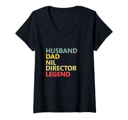 Damen Ehemann Papa Nil Direktor Koordinator Manager Job Leichtathletik T-Shirt mit V-Ausschnitt Damen Ehemann Papa Nil Direktor Koordinator Manager Job Leichtathletik T-Shirt mit V-Ausschnitt von AVMKQYtXHYBLWJHBSY Creations Co