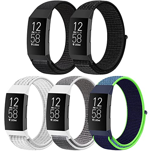 AVOD Nylon-Uhrenarmbänder kompatibel mit Fitbit Charge 4/Charge 3/SE, weiches Ersatzarmband, atmungsaktives Sportarmband mit Band für Damen und Herren von AVOD