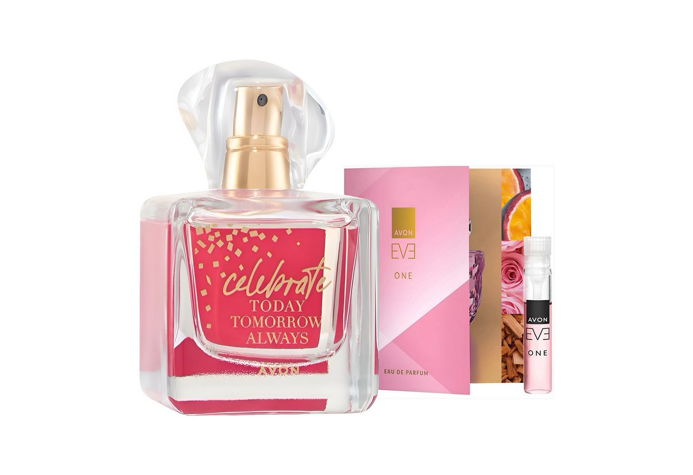 AVON Cosmetics Eau de Parfum TTA Celebrate Spray 50 ml, 2-tlg., Exklusiver Jubiläumsduft mit floraler Note und Duftprobe AVON Cosmetics Eau de Parfum TTA Celebrate Spray 50 ml, 2-tlg., Exklusiver Jubiläumsduft mit floraler Note und Duftprobe von AVON Cosmetics