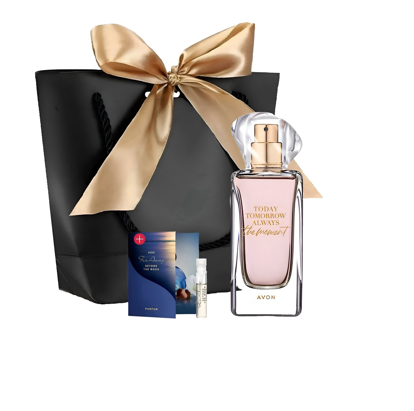 AVON Cosmetics Eau de Parfum TTA The MOMENT Taschenspray Körperlotion, Geschenk für Damen, 3-tlg., Damenparfüm, Luxusduft, Eleganz mit Geschenktüte von AVON Cosmetics