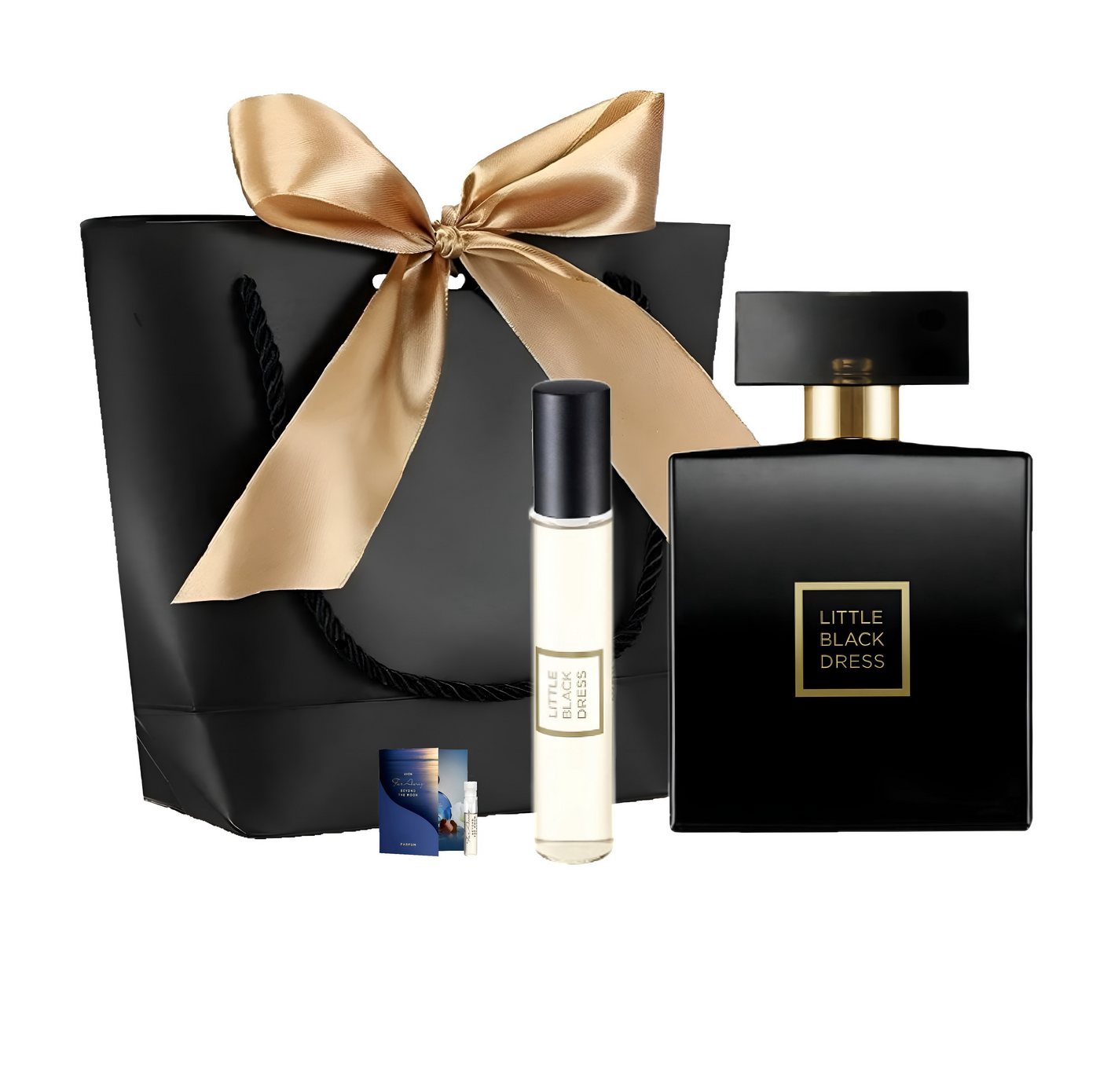 AVON Cosmetics Pflege-Geschenkset LITTLE BLACK DRESS Eau de Parfum Spray 50 ml, 10 ml Avon New Design. Duftklassiker, zeitlose Eleganz für Damen Set, 4-tlg., Damenmode, Luxusduft, Blumiger Duft, Modeklassiker von AVON Cosmetics