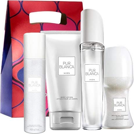 Avon Parfum Set Pur Blanca 4tlg in schöner GESCHENKTASCHE blumig/frisch - von Avon