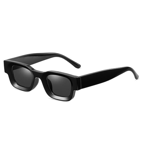 AVQXUY Beliebte Mode Kleine Quadratische Polarisierte Sonnenbrille Damen Retro Punk Shades Herren Trendy Sonnenbrille, Schwarz Grau von AVQXUY