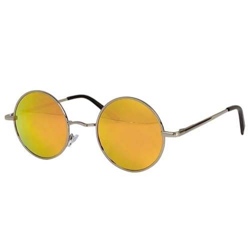 AVQXUY Retro Vintage Runde Polarisierte Sonnenbrille Herren Damen Metalllegierung Rahmen Schwarze Linse Brillen Autofahren, D7 Gelber Spiegel, Keine Box AVQXUY Retro Vintage Runde Polarisierte Sonnenbrille Herren Damen Metalllegierung Rahmen Schwarze Linse Brillen Autofahren, D7 Gelber Spiegel, Keine Box von AVQXUY