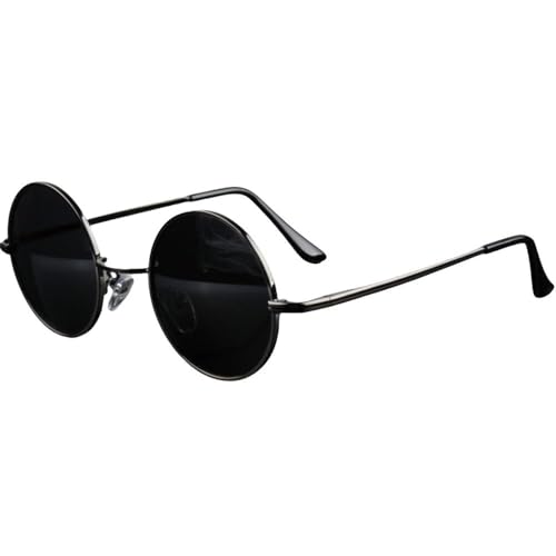 AVQXUY Retro Vintage Runde Polarisierte Sonnenbrille Herren Sonnenbrille Damen Metalllegierung Rahmen Schwarze Linse Brillen Autofahren, C2 Gun, Keine Box AVQXUY Retro Vintage Runde Polarisierte Sonnenbrille Herren Sonnenbrille Damen Metalllegierung Rahmen Schwarze Linse Brillen Autofahren, C2 Gun, Keine Box von AVQXUY