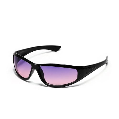 AVQXUY Silberne Sonnenbrille Farbe ausgehöhlt Sense Mädchen Netz rote Sonnenbrille Damen Sonnenbrille Trendy Herren, Gradient Purple B von AVQXUY