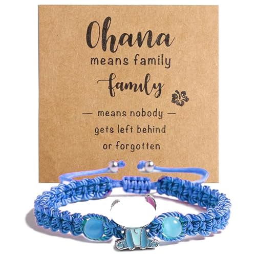 AVRUYPI Armband Kinderarmband Mädchen 10 Jahre alt Königsblau Armband aus geflochtenem Seil und Cartoon-Charakter-Muster von AVRUYPI