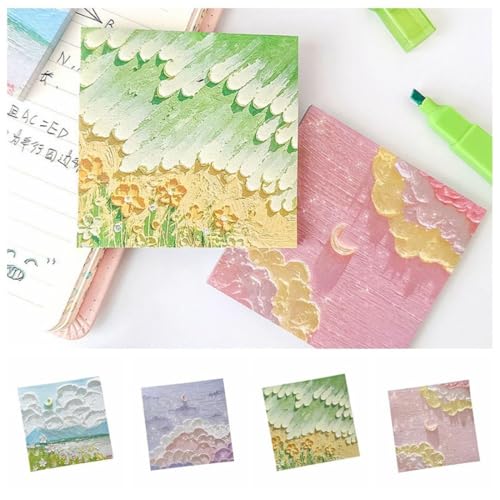 AVRUYPI Haftnotizen mit Landschaftsmuster, Super Sticky Notes Kanariengelb, Packung mit 4 Blöcken, 80 mm x 80 mm, 50 Blatt pro Block AVRUYPI Haftnotizen mit Landschaftsmuster, Super Sticky Notes Kanariengelb, Packung mit 4 Blöcken, 80 mm x 80 mm, 50 Blatt pro Block von AVRUYPI