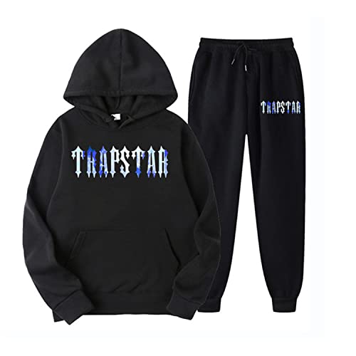 AVSMGP Tra-pstar Two-Piece Sportswear Hoodie for Men and Women with Letter Print + Sports Trousers,Unisex Tracksuit, Jogging Suit,Autumn Winter Hoodie + Trousers Set,A,S von AVSMGP