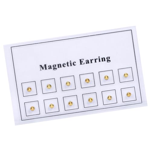 AVYRING 12stk Falsche Nasenstecker, Nicht-Piercende Magnetische Stecker für Frauen, Edelstahl Magnetische Ohrringe für Männer Falsches Nasenpiercing mit Gold Nasensteckern von AVYRING