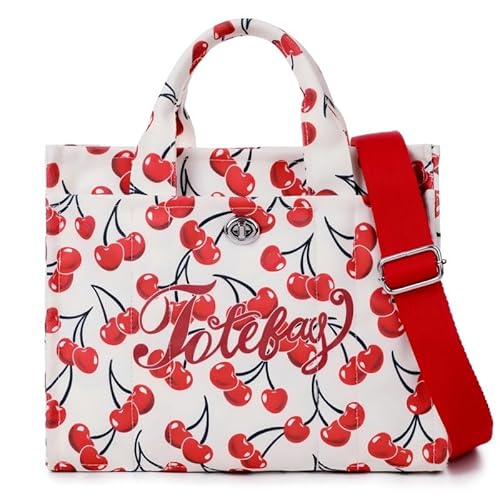 AVZYARDY Canvas -Einkaufstasche Umhängetasche lässig Top Griff Handtasche for Frauenarbeit (weiß) von AVZYARDY