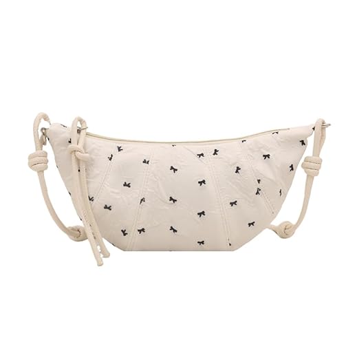 AVZYARDY Casual Recond Bag Bowknot Print Nylon Crossbody Bag Stickbeutel (weiß) von AVZYARDY