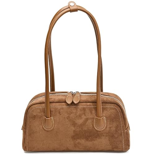 AVZYARDY Damen Elegant Boston Bag Wildtasche Leder -Retro -Umhängetasche (hellbraun) von AVZYARDY