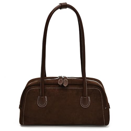 AVZYARDY Damen Elegant Boston Bag Wildtaschenhandlung Vintage Umhängetasche (Kaffee) von AVZYARDY