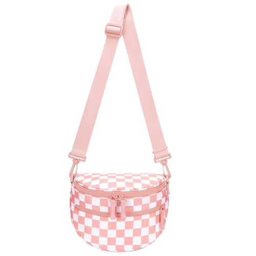 AVZYARDY Fanny Pack mit verstellbarem -Penner -Taschen -Sling -Beutel for Frauen (rosa kariert) von AVZYARDY