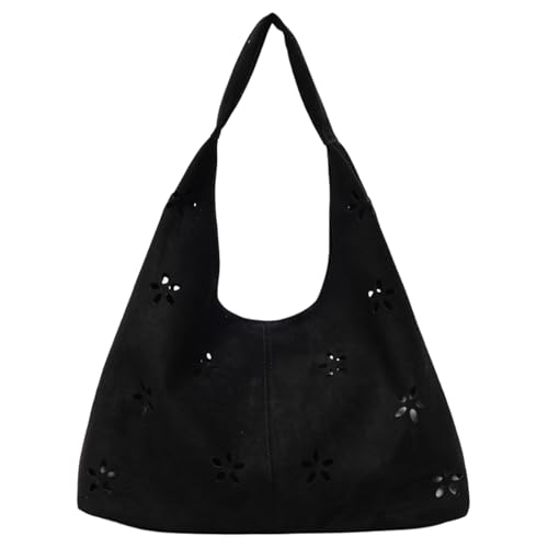 AVZYARDY Faux Wildleder -Einkaufstasche for Wildleder -Tasche for Frauen for Schularbeit (schwarz) von AVZYARDY