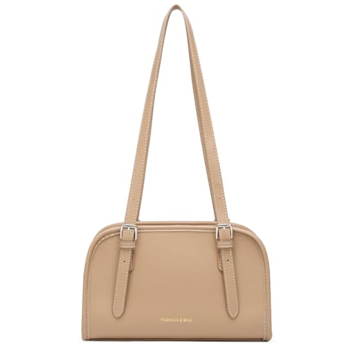 AVZYARDY Frauen Leder Umhängetasche Feste Farbe Trendy Schulterhandtasche for die Arbeit (Khaki) von AVZYARDY