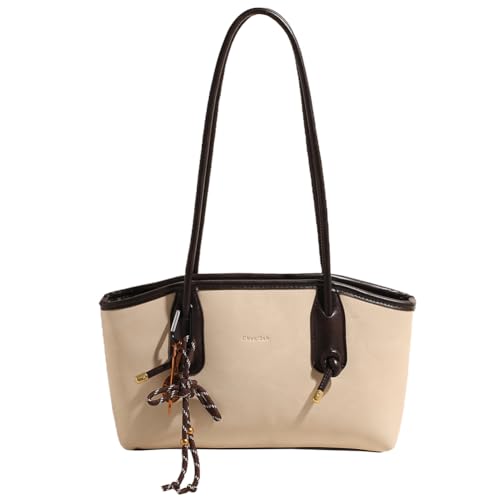 AVZYARDY Frauen -Leder -Umhängetasche mit Anhänger Hobo Bag Stylish Tasche (Beige) von AVZYARDY