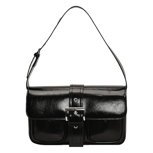 AVZYARDY Frauen-Leder-Umhängetasche mit Multi-Pockets Trendy-Geldbörsen for den täglichen Gebrauch (schwarz) von AVZYARDY