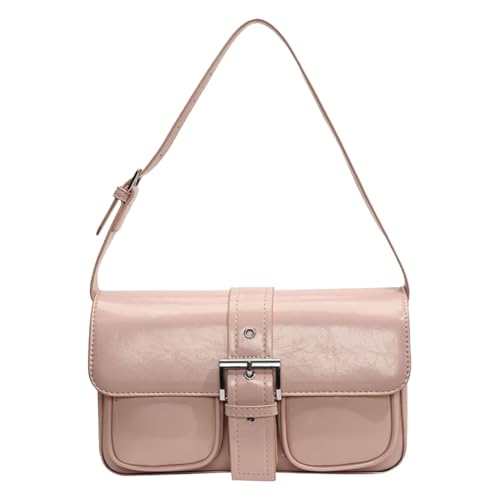 AVZYARDY Frauen-Leder-Umhängetasche mit Multi-Pockets Trendy Tasche for den täglichen Gebrauch (rosa) von AVZYARDY