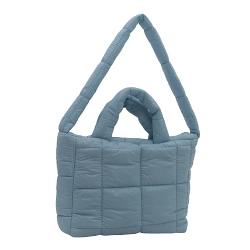 AVZYARDY Frauen Stepp Plaid Handtasche Große Kapazität Stepp Top Griff Tasche Einfarbig Puffy Schultertasche Reisetasche von AVZYARDY