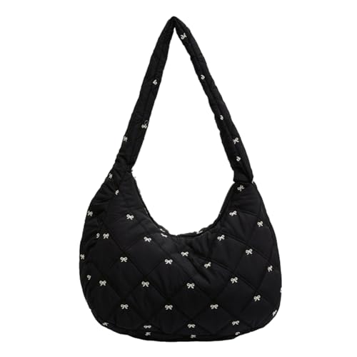 AVZYARDY Frauen gesteppte Umhängetaschen Bogenmuster gestatze Achselhautbeutel geschwollener oberer Griffbeutel gestatze Polstertasche Damen Pendlertasche von AVZYARDY