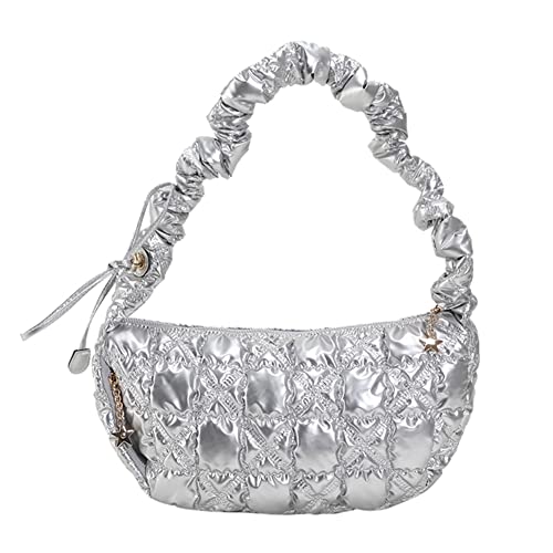 AVZYARDY Gesteppte Umhängetasche, plissierte Blasen, Messenger-Tasche, großes Fassungsvermögen, schlicht, elegant, einfarbig, Arbeit von AVZYARDY