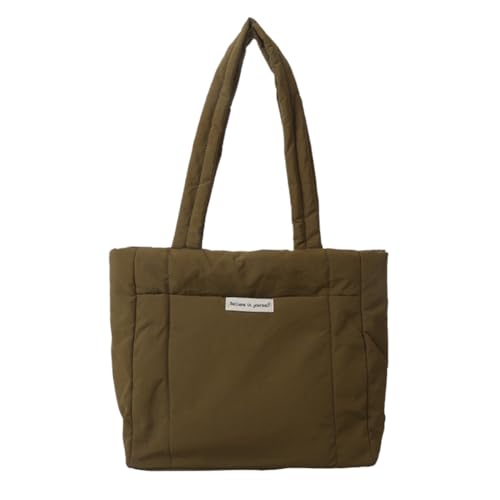 AVZYARDY Große Kapazität Vielseitige Einfache Handtasche Einfarbig Leichte Gepolsterte Schultertasche for Frauen von AVZYARDY